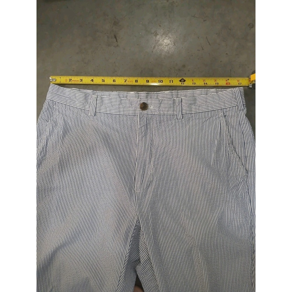 Brooks Brothers Clark Seersucker Pants Pinstripe BluWhite Preppy 36x34 Act 34x30 - Picture 6 of 10
